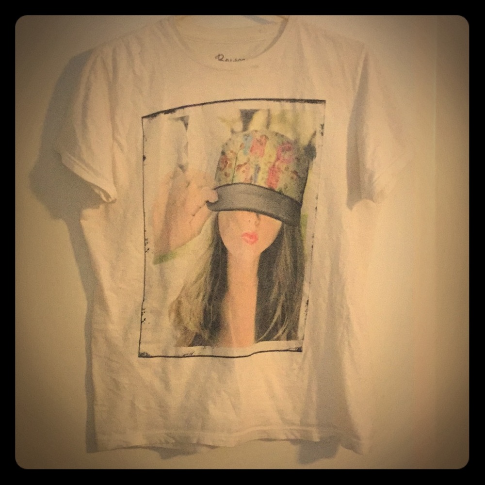 Artistic Printed "Thug Life" T Shirt, White, M